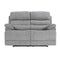 Homelegance Furniture Sherbrook Double Reclining Loveseat in Gray image