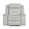 Homelegance Furniture Darwan Lay Flat Recliner in Light Gray image