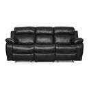 Homelegance Furniture Marille Double Reclining Sofa in Black image