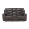 Homelegance Furniture Lance Power Double Reclining Loveseat with Power Headrests in Brown 9527BRW-2PWH image