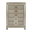 Homelegance Furniture Loudon 5 Drawer Chest in Champagne Metallic 1515-9 image