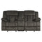 Homelegance Furniture Laurelton Double Glider Reclining Loveseat w/ Center Console in Chocolate 9636-2 image