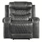 Homelegance Furniture Putnam Power Reclining Chair in Gray 9405GY-1PW image