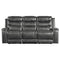 Homelegance Furniture Putnam Double Reclining Sofa with Drop-Down in Gray 9405GY-3 image
