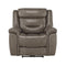 Homelegance Furniture Danio Power Double Reclining Chair with Power Headrests in Brownish Gray 9528BRG-1PWH image
