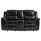 Homelegance Furniture Bastrop Double Glider Reclining Loveseat in Black 8230BLK-2 image
