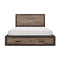 Homelegance Miter King Platform Bed with Footboard Storage in Rustin Mahogany & Dark Ebony 1762K-1EK* image