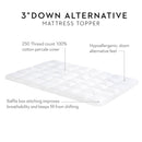 Malouf 3″ Down Alternative Mattress Topper