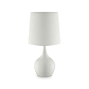 Edie White 23.5"H Glossy White Table Lamp image