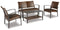 Zariyah Outdoor Love/Chairs/Table Set (Set of 4) image