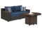 Grasson Lane Grasson Lane Nuvella Loveseat with Fire Pit Table image