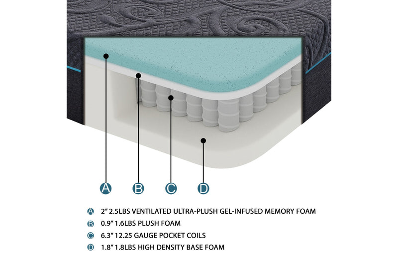 Posh Sleep MT-H 11'' Gel-Infused Memory Foam Hybrid