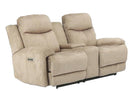 Parker House Bowie Loveseat Recliner Power with USB and Power Headrest and Gel Foam in Doe MBOW