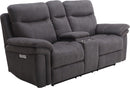 Parker House Mason Loveseat Dual Reclining Power with USB Charging Port and Power Hradrest in Charcoal image