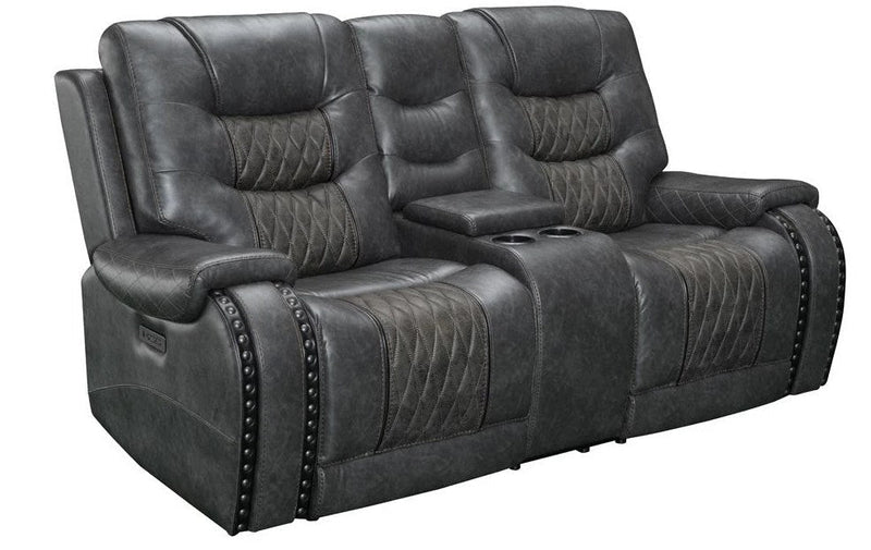Parker House Outlaw Power Console Loveseat in Stallion image