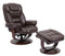 Parker House Monarch Manual Reclining Swivel Chair and Ottoman in Robust image